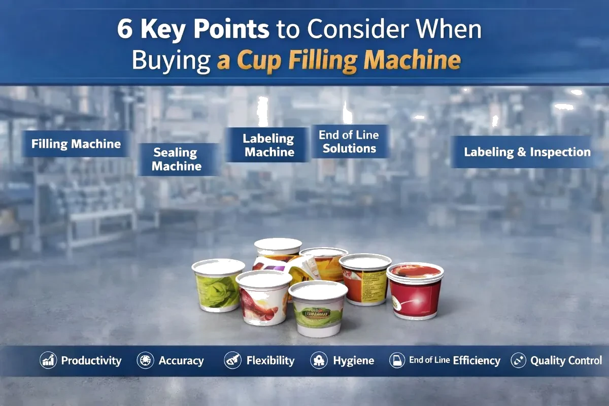 Industrial cup filling machine built for reliable food packaging production